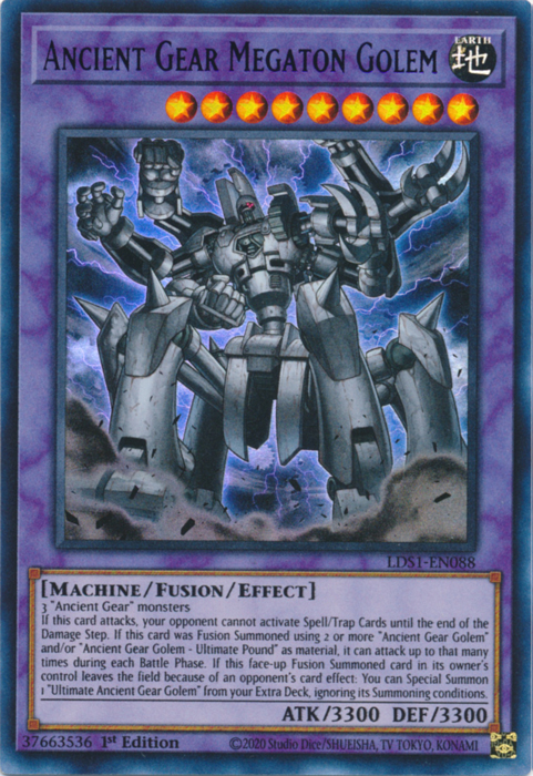 Ancient Gear Megaton Golem (Blue) [LDS1-EN088] Ultra Rare | L.A. Mood Comics and Games