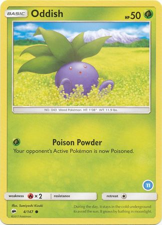 Oddish (4/147) (Deck Exclusive #11) [Sun & Moon: Trainer Kit - Alolan Ninetales] | L.A. Mood Comics and Games