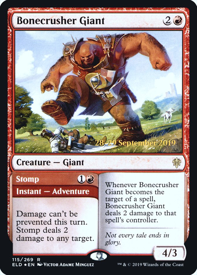 Bonecrusher Giant // Stomp [Throne of Eldraine Prerelease Promos] | L.A. Mood Comics and Games