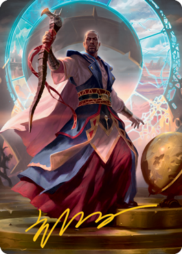 Teferi, Who Slows the Sunset Art Card (Gold-Stamped Signature) [Innistrad: Midnight Hunt Art Series] | L.A. Mood Comics and Games