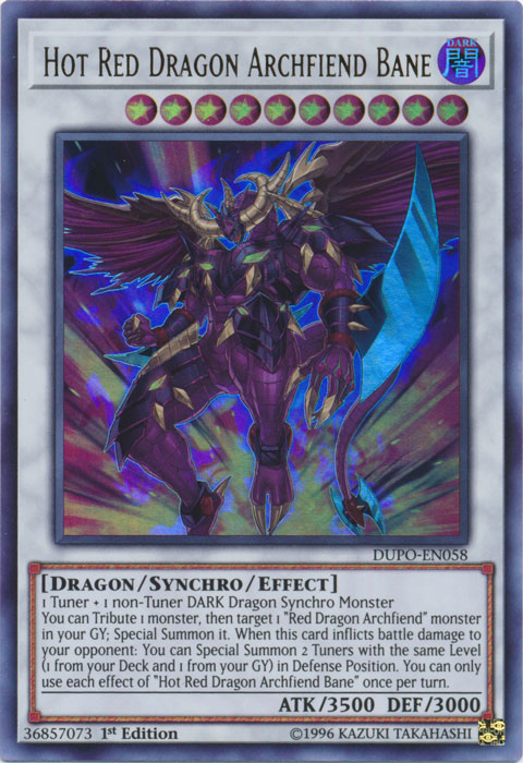 Hot Red Dragon Archfiend Bane [DUPO-EN058] Ultra Rare | L.A. Mood Comics and Games