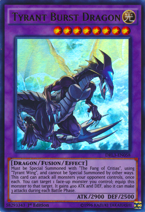 Tyrant Burst Dragon [DRL3-EN058] Ultra Rare | L.A. Mood Comics and Games