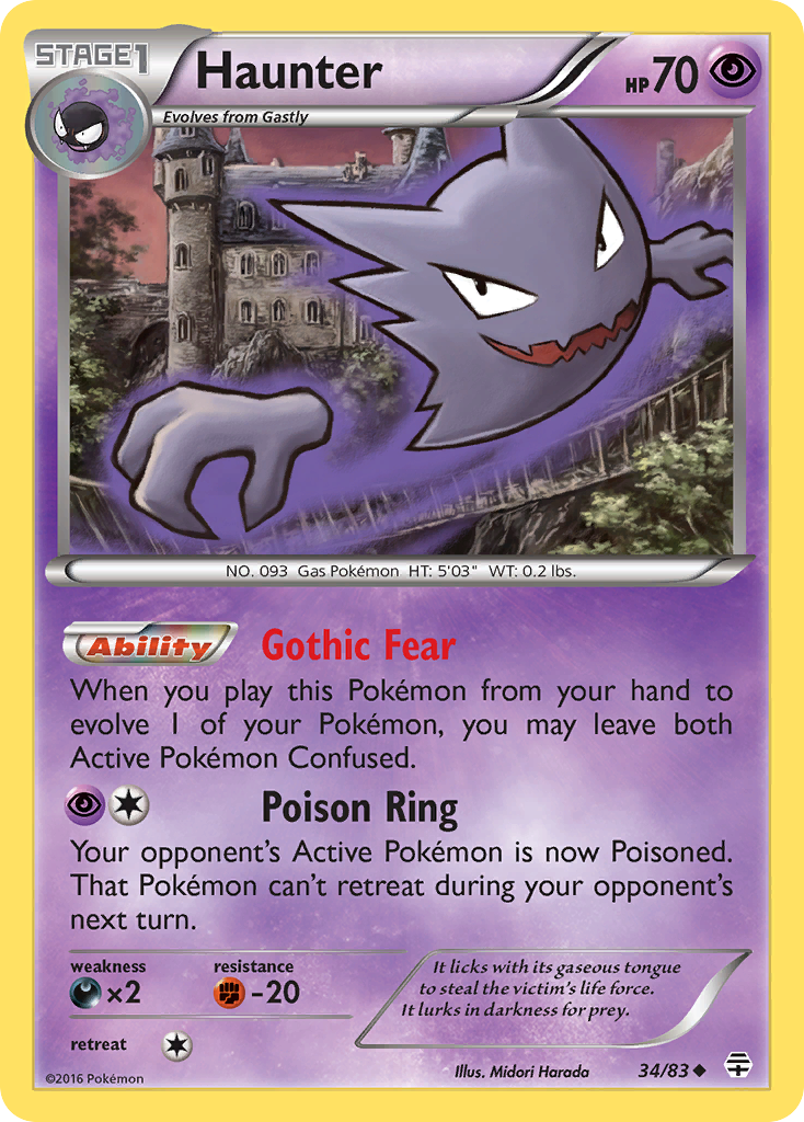 Haunter (34/83) [XY: Generations] | L.A. Mood Comics and Games