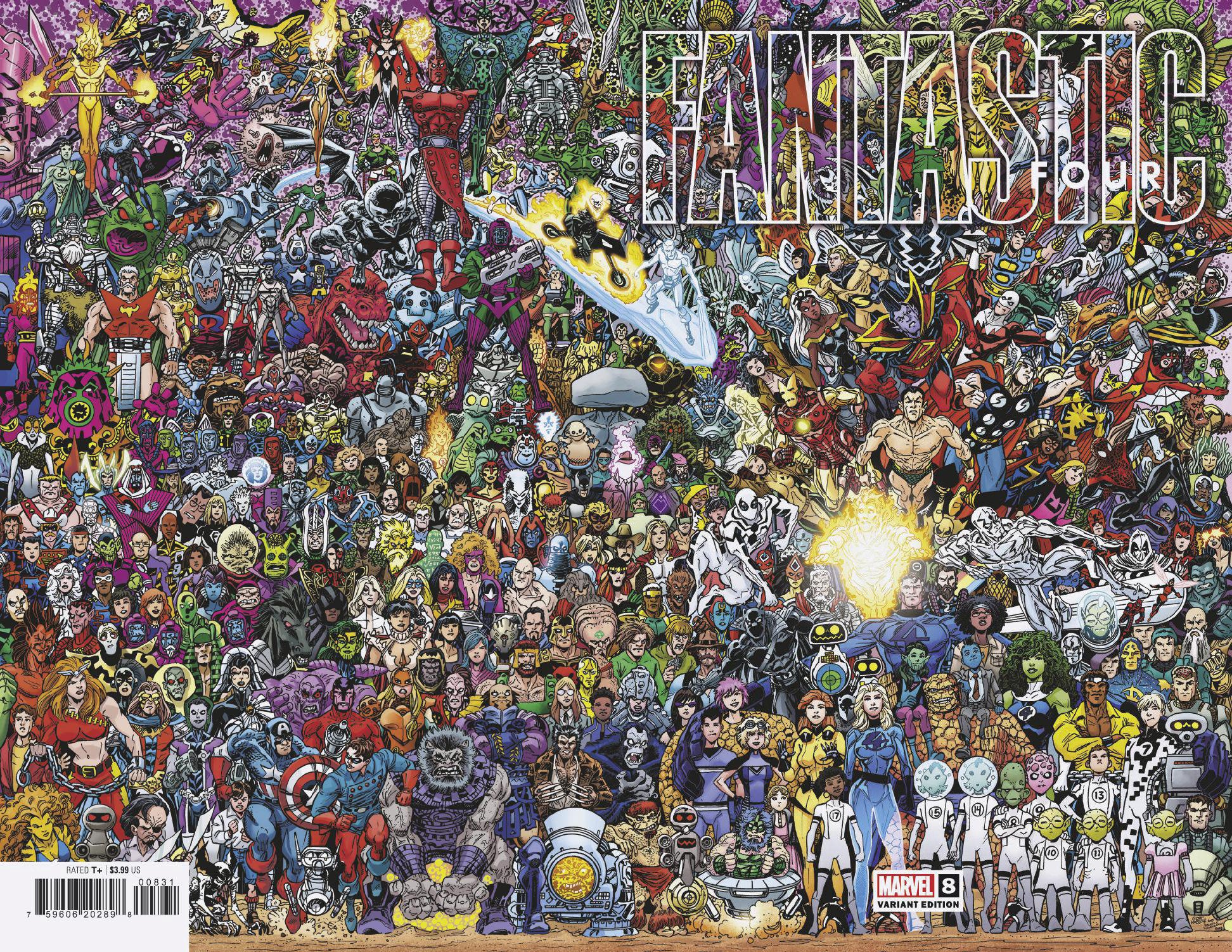 Fantastic Four 8 Scott Koblish Wraparound Connecting 700 Characters Variant | L.A. Mood Comics and Games