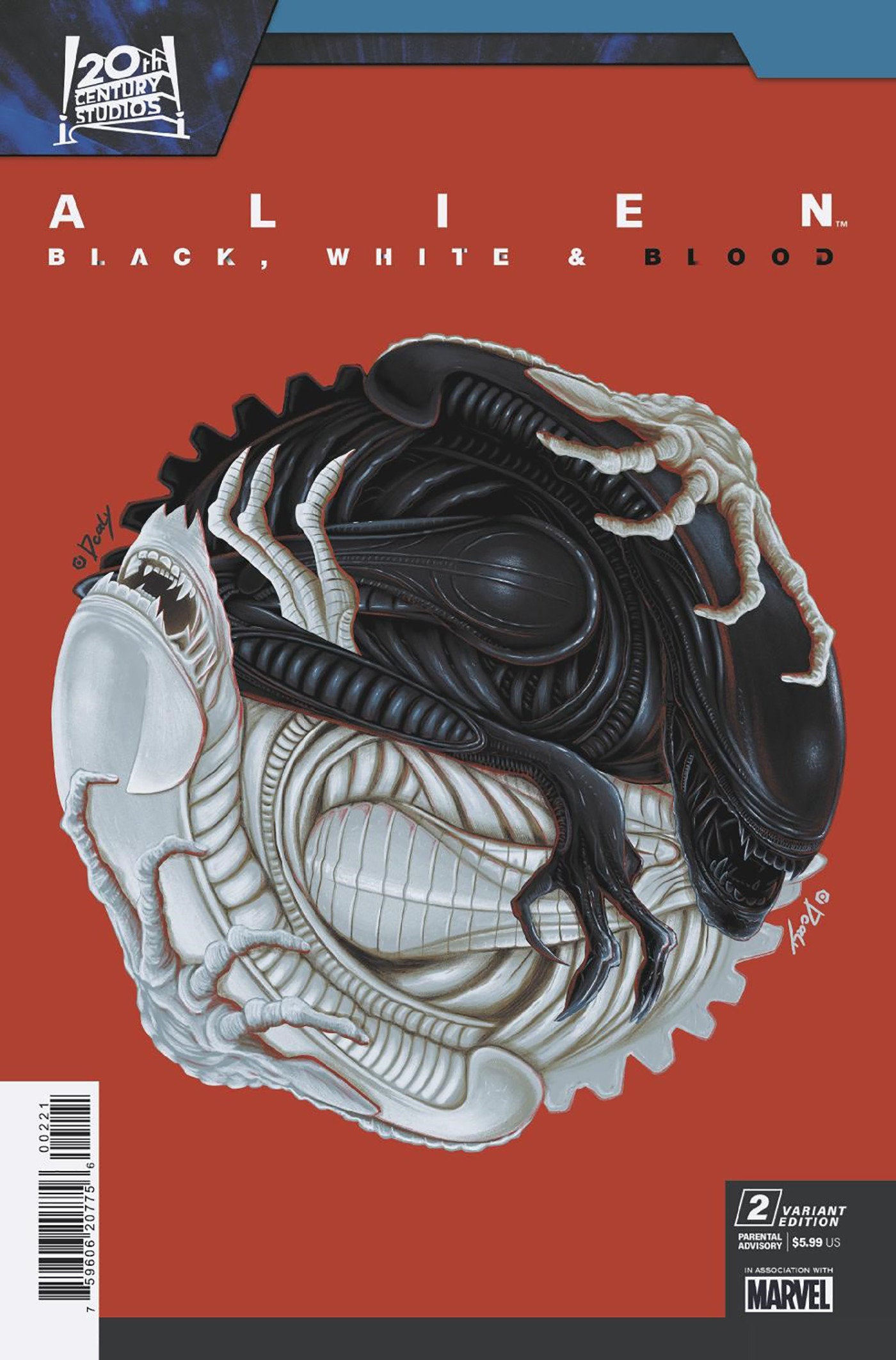 Alien: Black, White & Blood #2 Doaly Variant | L.A. Mood Comics and Games
