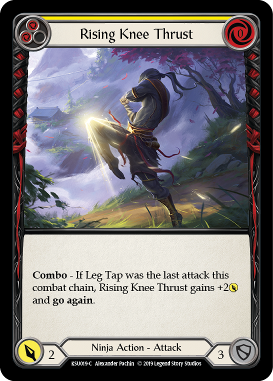 Rising Knee Thrust (Yellow) [KSU019-C] (Katsu Hero Deck)  1st Edition Normal | L.A. Mood Comics and Games