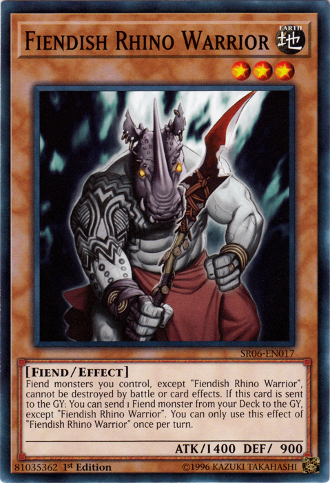 Fiendish Rhino Warrior [SR06-EN017] Common | L.A. Mood Comics and Games