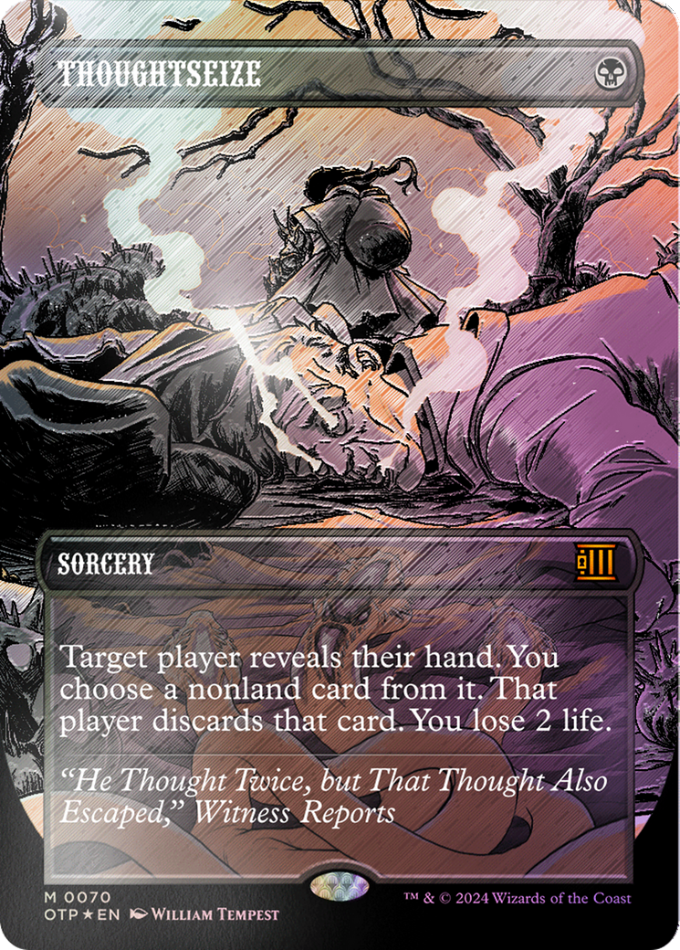 Thoughtseize (Textured Foil) [Outlaws of Thunder Junction: Breaking News] | L.A. Mood Comics and Games