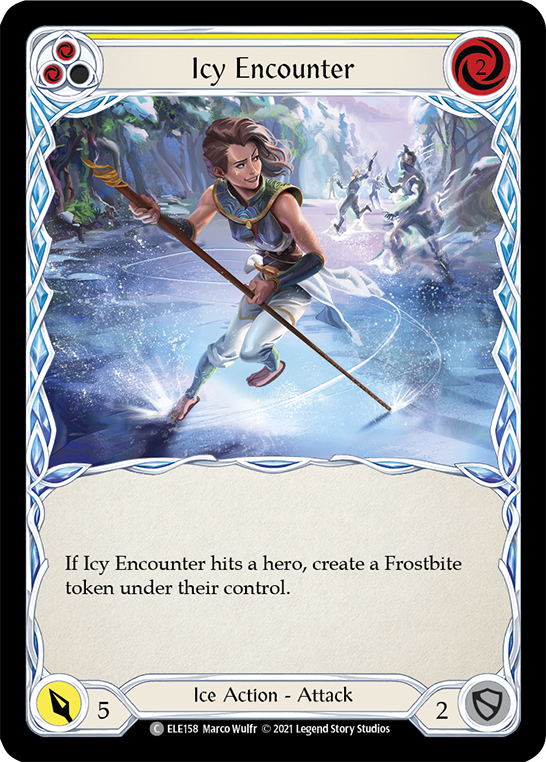 Icy Encounter (Yellow) [ELE158] (Tales of Aria)  1st Edition Rainbow Foil | L.A. Mood Comics and Games