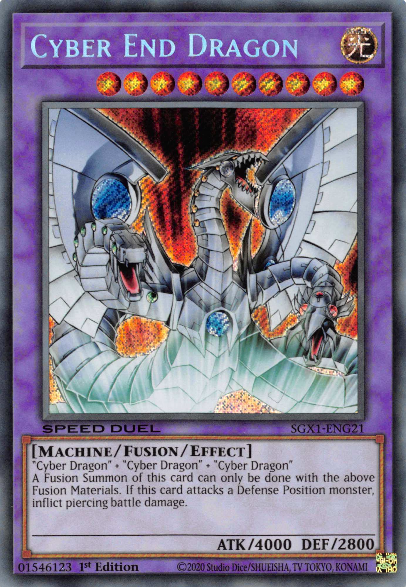 Cyber End Dragon [SGX1-ENG21] Secret Rare | L.A. Mood Comics and Games