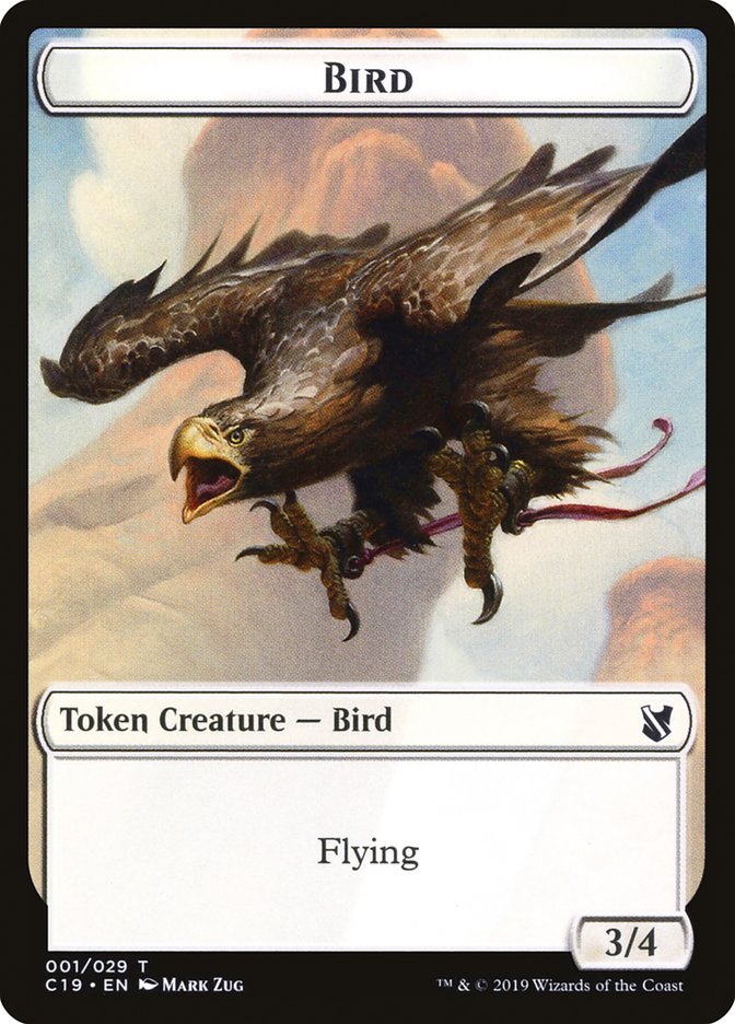 Bird Token (001/029) [Commander 2019 Tokens] | L.A. Mood Comics and Games