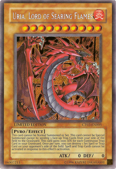 Uria, Lord of Searing Flames [CT03-EN005] Secret Rare | L.A. Mood Comics and Games