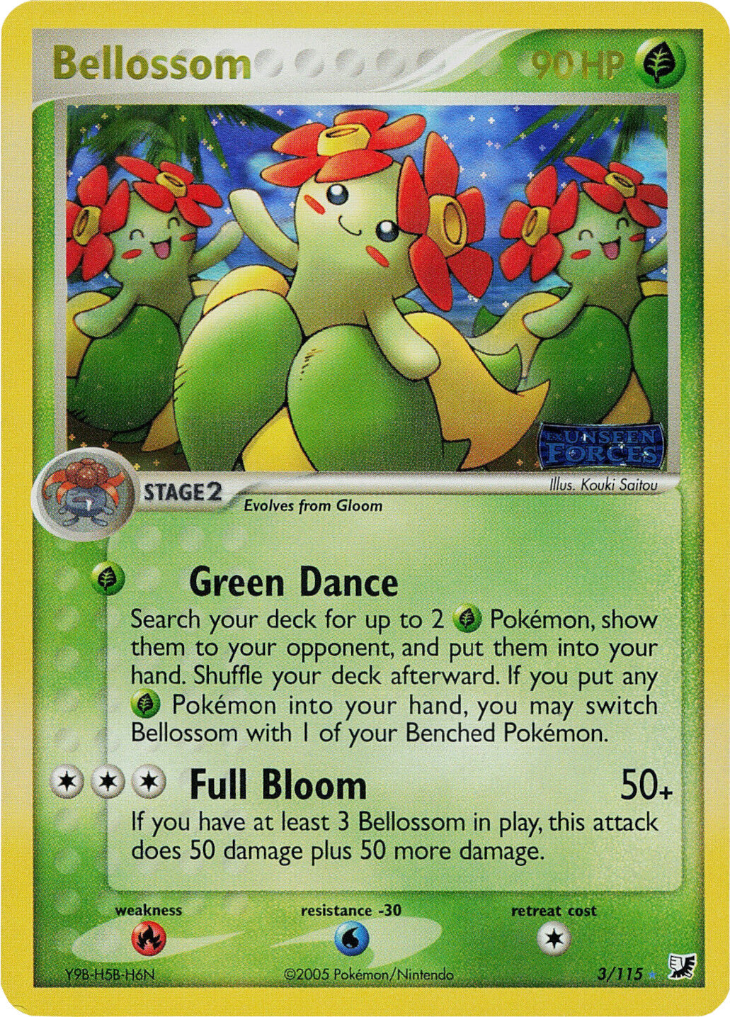 Bellossom (3/115) (Stamped) [EX: Unseen Forces] | L.A. Mood Comics and Games
