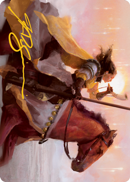 Sunrise Cavalier Art Card (Gold-Stamped Signature) [Innistrad: Midnight Hunt Art Series] | L.A. Mood Comics and Games