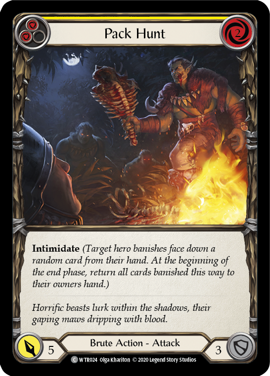 Pack Hunt (Yellow) [U-WTR024] (Welcome to Rathe Unlimited)  Unlimited Rainbow Foil | L.A. Mood Comics and Games