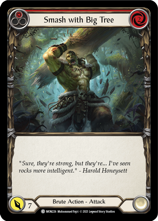 Smash with Big Tree (Red) [MON226-RF] (Monarch)  1st Edition Rainbow Foil | L.A. Mood Comics and Games