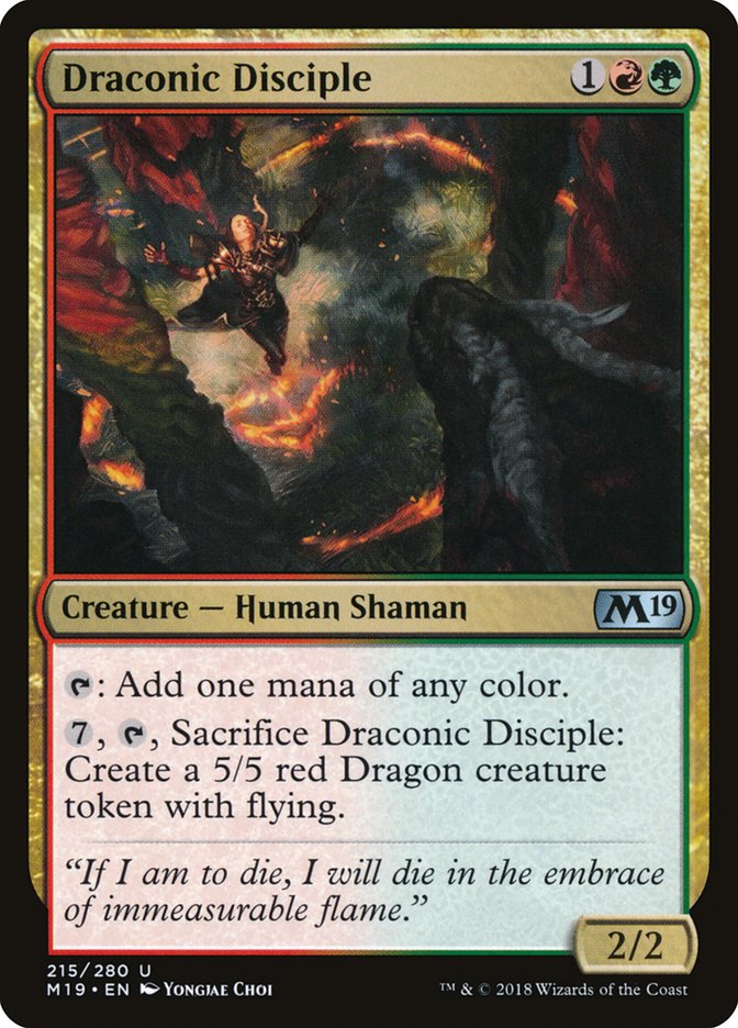 Draconic Disciple [Core Set 2019] | L.A. Mood Comics and Games