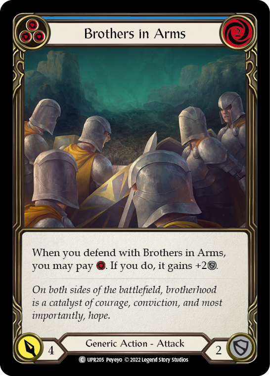Brothers in Arms (Blue) [UPR205] (Uprising)  Rainbow Foil | L.A. Mood Comics and Games