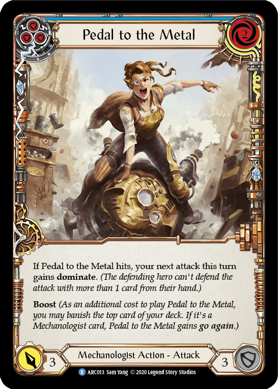 Pedal to the Metal (Blue) [U-ARC013] (Arcane Rising Unlimited)  Unlimited Rainbow Foil | L.A. Mood Comics and Games
