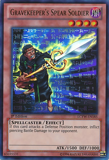 Gravekeeper's Spear Soldier [LCYW-EN185] Ultra Rare | L.A. Mood Comics and Games