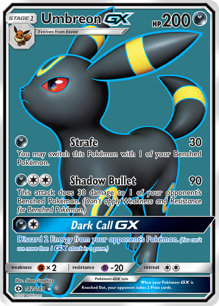 Umbreon GX (142/149) [Sun & Moon: Base Set] | L.A. Mood Comics and Games