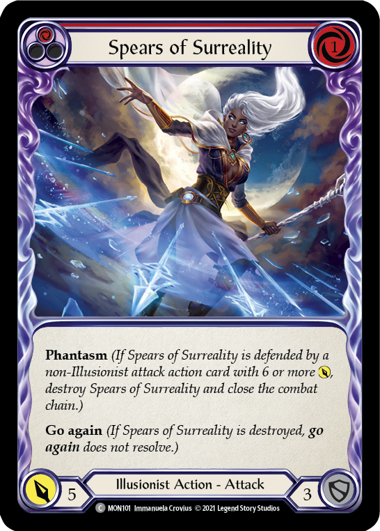 Spears of Surreality (Red) [MON101-RF] (Monarch)  1st Edition Rainbow Foil | L.A. Mood Comics and Games