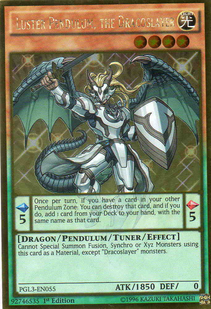 Luster Pendulum, the Dracoslayer [PGL3-EN055] Gold Rare | L.A. Mood Comics and Games