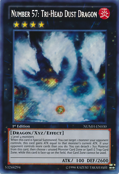 Number 57: Tri-Head Dust Dragon [NUMH-EN030] Secret Rare | L.A. Mood Comics and Games