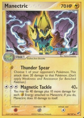 Manectric EX (38/107) (Deoxys Prerelease Promo) [Nintendo: Black Star Promos] | L.A. Mood Comics and Games