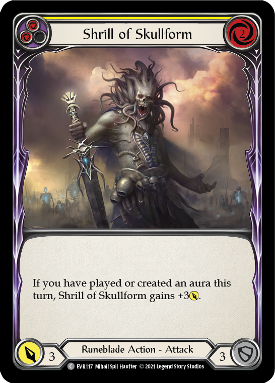 Shrill of Skullform (Yellow) [EVR117] (Everfest)  1st Edition Rainbow Foil | L.A. Mood Comics and Games