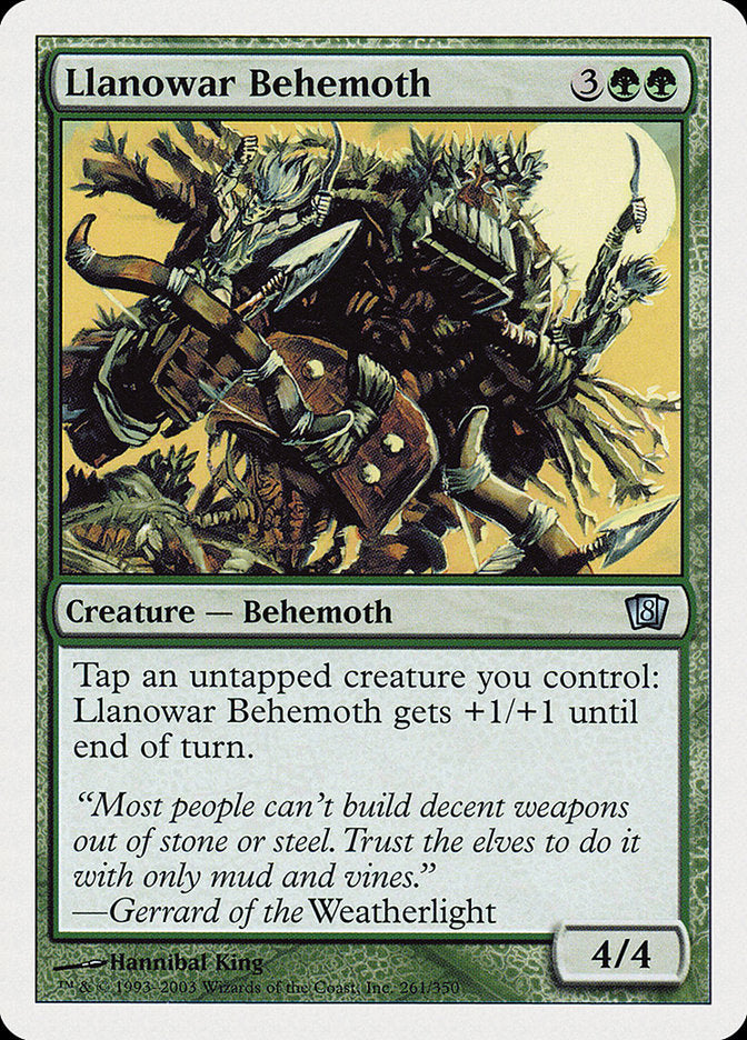 Llanowar Behemoth (8th Edition) [Oversize Cards] | L.A. Mood Comics and Games