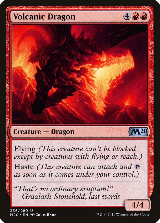 Volcanic Dragon [Core Set 2020] | L.A. Mood Comics and Games