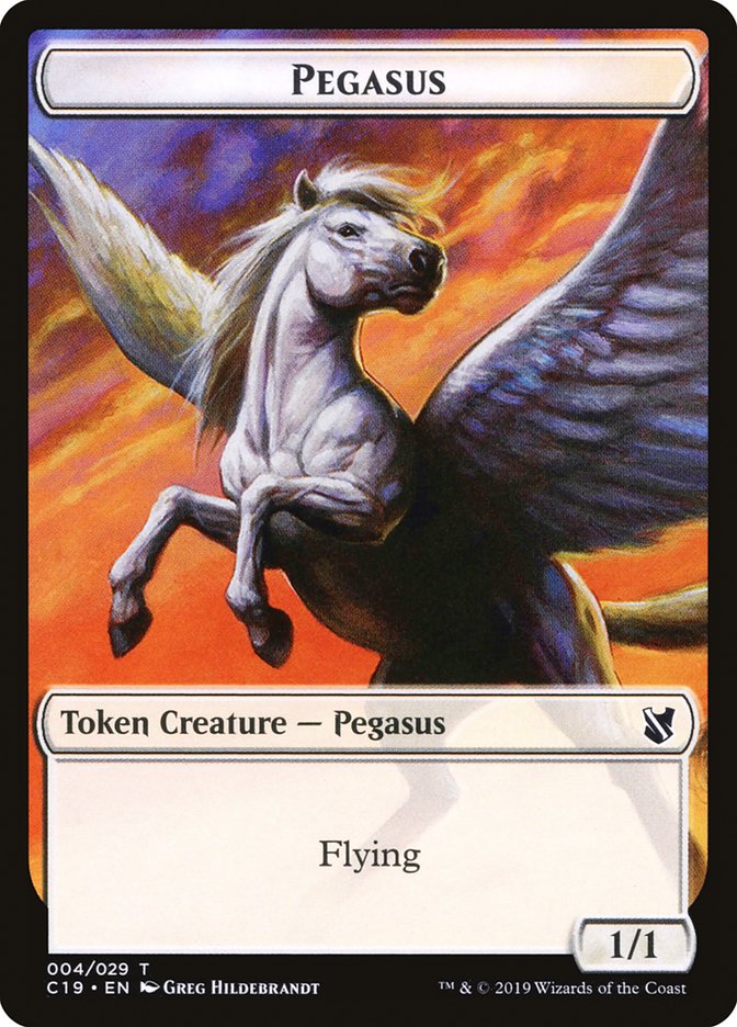 Pegasus Token [Commander 2019 Tokens] | L.A. Mood Comics and Games