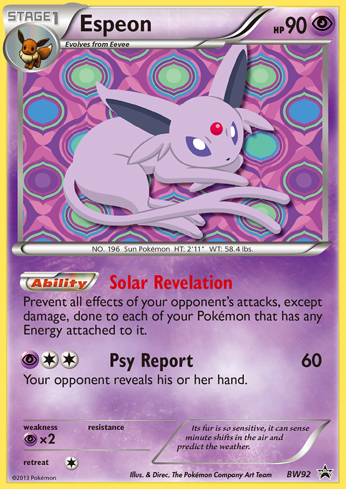 Espeon (BW92) [Black & White: Black Star Promos] | L.A. Mood Comics and Games