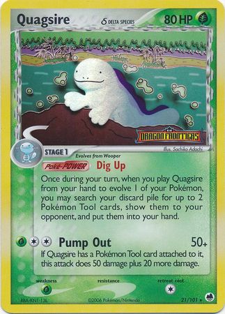 Quagsire (21/101) (Delta Species) (Stamped) [EX: Dragon Frontiers] | L.A. Mood Comics and Games