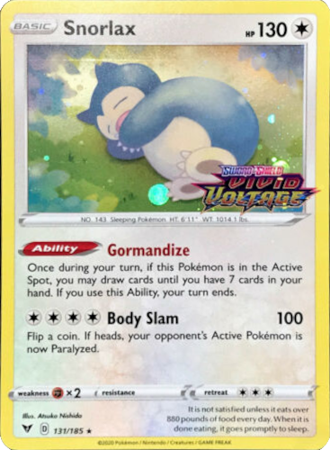 Snorlax (131/185) [Sword & Shield: Black Star Promos] | L.A. Mood Comics and Games