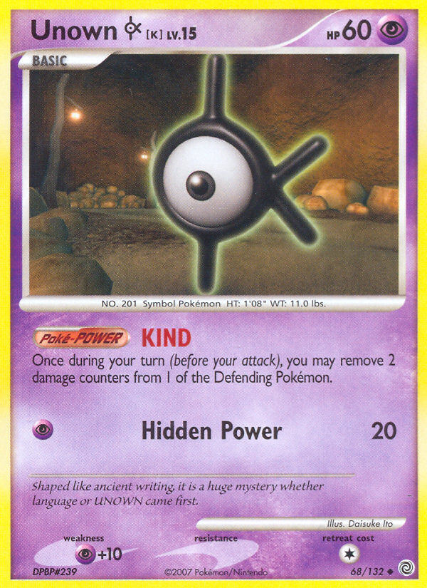 Unown K (68/132) [Diamond & Pearl: Secret Wonders] | L.A. Mood Comics and Games