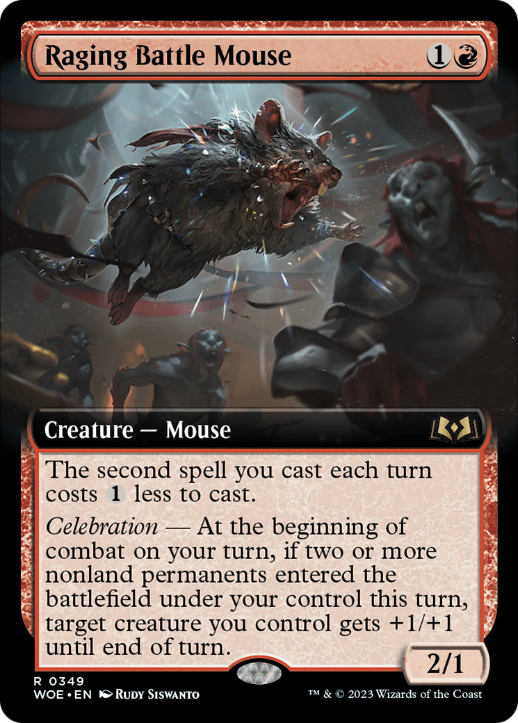Raging Battle Mouse (Extended Art) [Wilds of Eldraine] | L.A. Mood Comics and Games