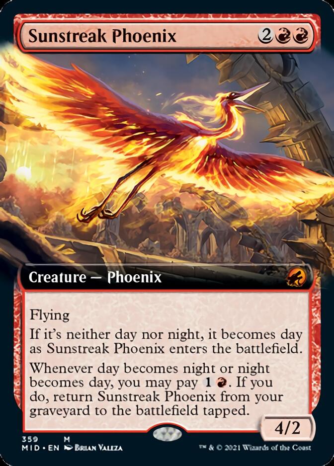 Sunstreak Phoenix (Extended Art) [Innistrad: Midnight Hunt] | L.A. Mood Comics and Games