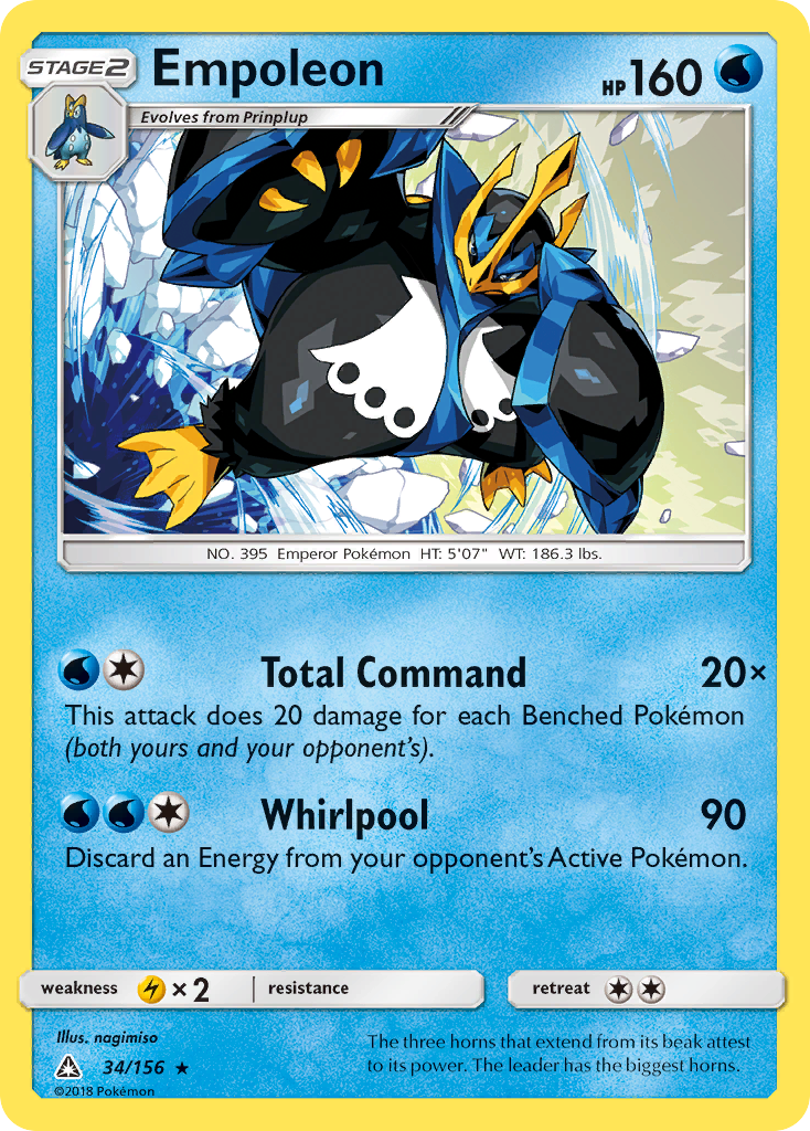 Empoleon (34/156) [Sun & Moon: Ultra Prism] | L.A. Mood Comics and Games