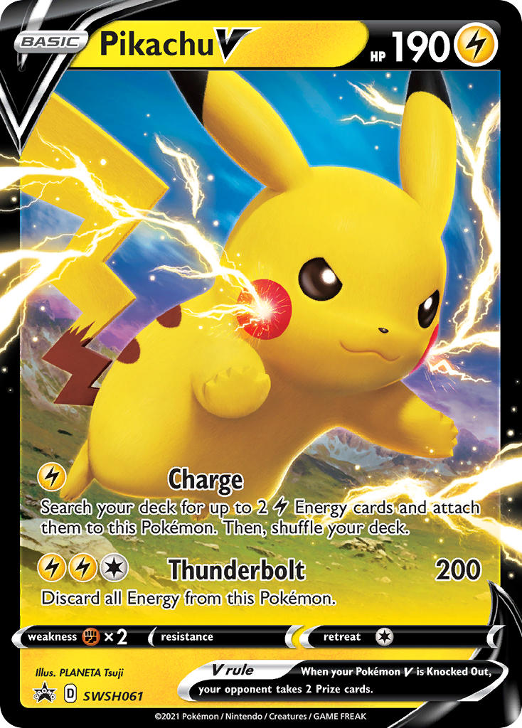 Pikachu V (SWSH061) (Jumbo Card) [Sword & Shield: Black Star Promos] | L.A. Mood Comics and Games