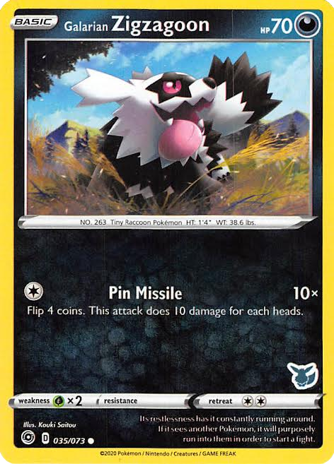 Galarian Zigzagoon (035/073) (Eevee Deck) [Battle Academy 2022] | L.A. Mood Comics and Games