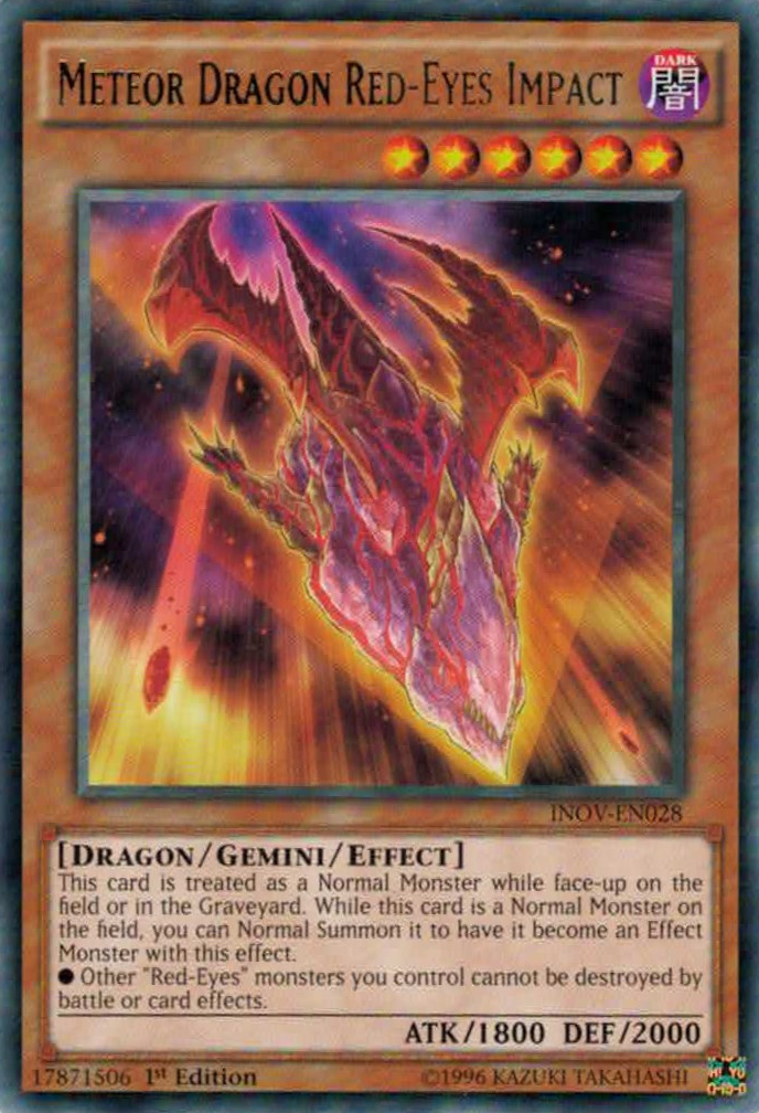 Meteor Dragon Red-Eyes Impact [INOV-EN028] Rare | L.A. Mood Comics and Games