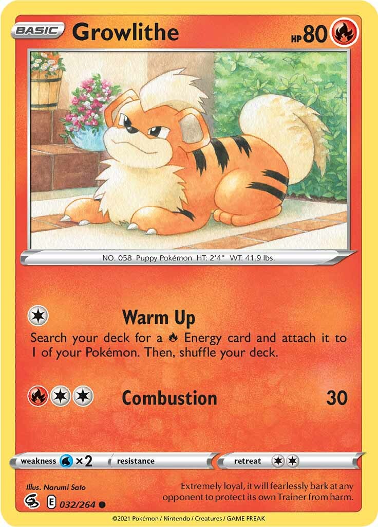 Growlithe (032/264) [Sword & Shield: Fusion Strike] | L.A. Mood Comics and Games