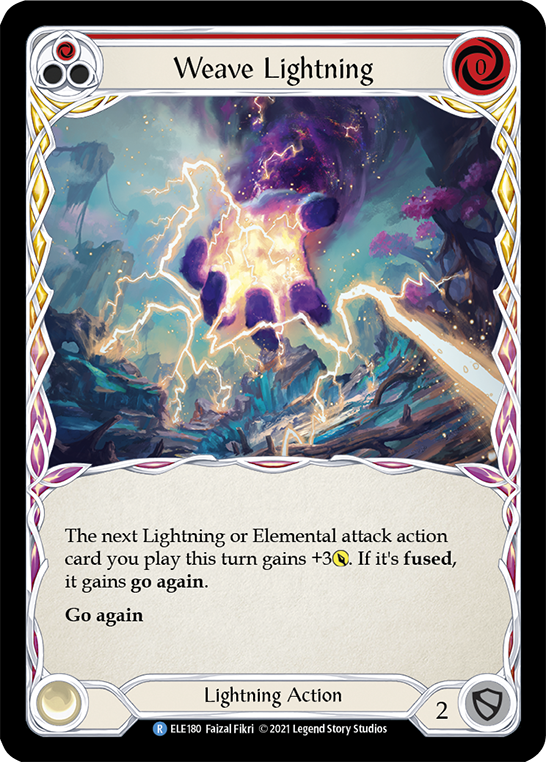 Weave Lightning (Red) [ELE180] (Tales of Aria)  1st Edition Rainbow Foil | L.A. Mood Comics and Games