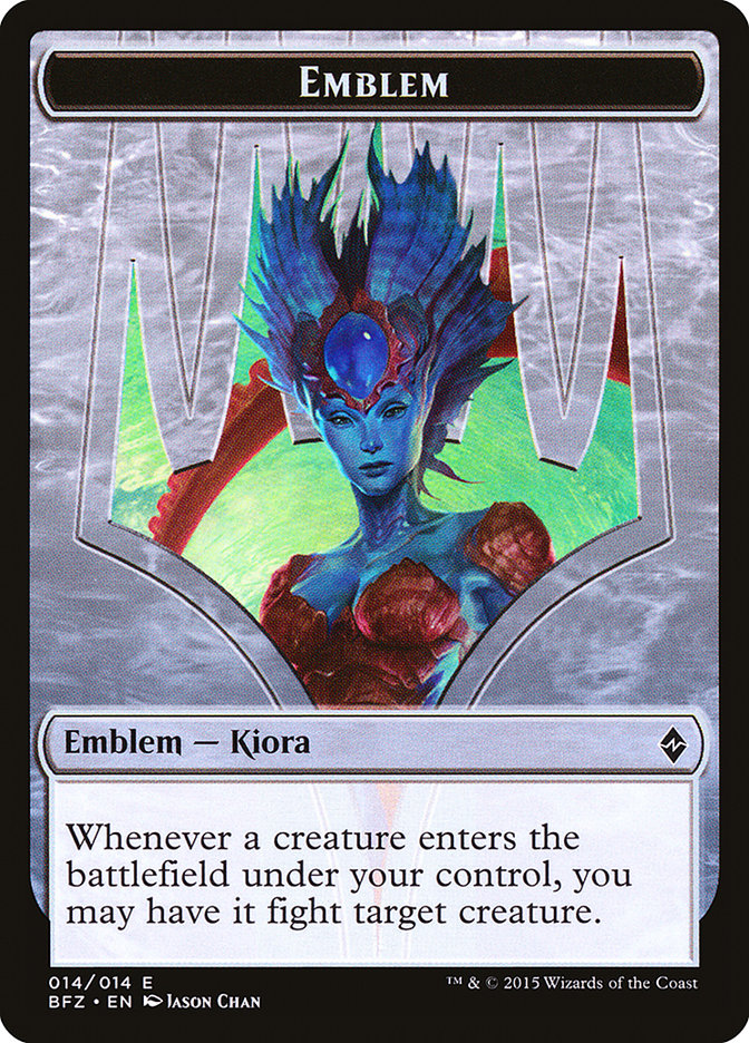 Kiora, Master of the Depths Emblem [Battle for Zendikar Tokens] | L.A. Mood Comics and Games