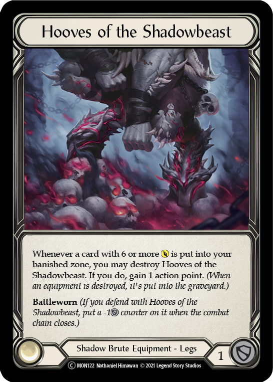 Hooves of the Shadowbeast [U-MON122-RF] (Monarch Unlimited)  Unlimited Rainbow Foil | L.A. Mood Comics and Games