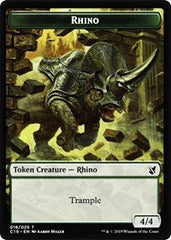 Rhino // Egg Double-Sided Token [Commander 2019 Tokens] | L.A. Mood Comics and Games