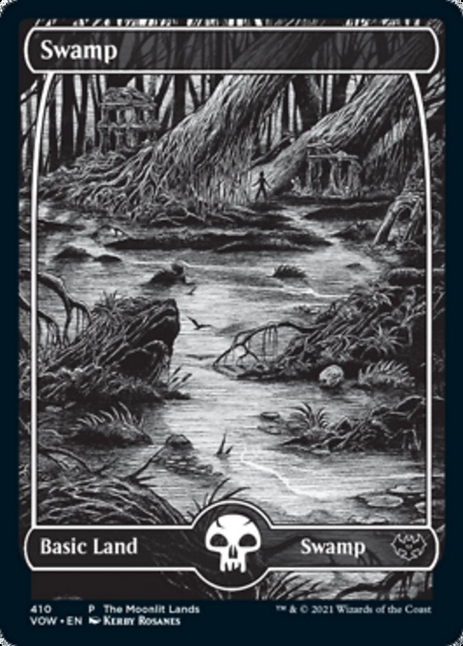 Swamp (The Moonlit Lands) (Foil Etched) [Innistrad: Crimson Vow Promos] | L.A. Mood Comics and Games