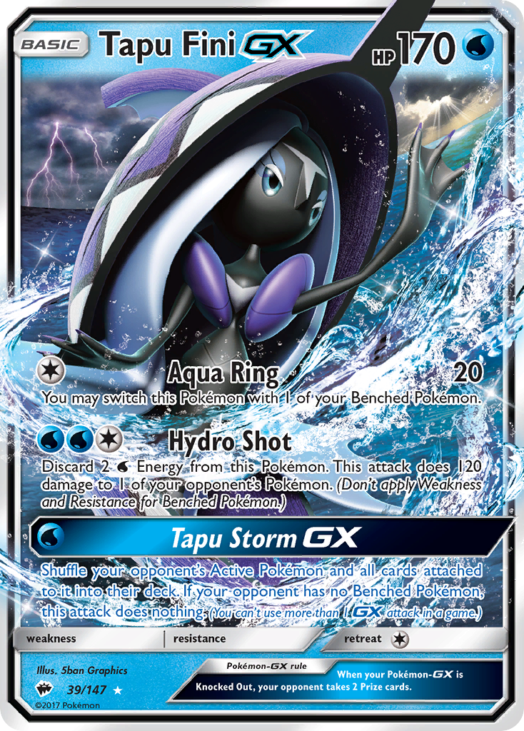 Tapu Fini GX (39/147) [Sun & Moon: Burning Shadows] | L.A. Mood Comics and Games